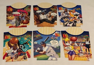 lot 39 image: (6) Michael Jordan Space Jam McDonalds New Promotional French Fry Holders