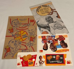 lot 40 image: Micahel Jordan McDonals Dream Team, All-Star, Space Jam Bags and Holders - New