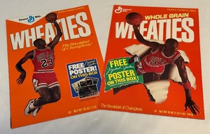 lot 51 image: (2) Michael Jordan Wheaties Basketball Posters