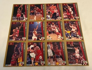 lot 59 image: Michael Jordan 1992-1993 Fleer Chicago Bulls Back 2 Back Team Card Set