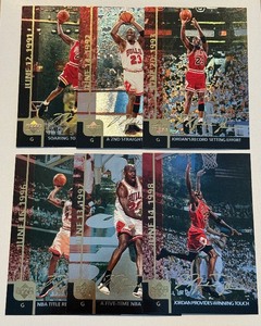 lot 27A image: Michael Jordan Gatorade 6 Card Oversized Set 1999 Upper Deck Basketball Cards