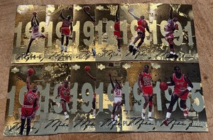 lot 28A image: Michael Jordan Gatorade 12 Card Oversized Set 1998 Upper Deck Basketball Cards