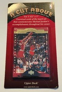 lot 30A image: Michael Jordan A Cut Above Die Cut 10 Card 1997 Upper Deck Oversized Card Set - NEW