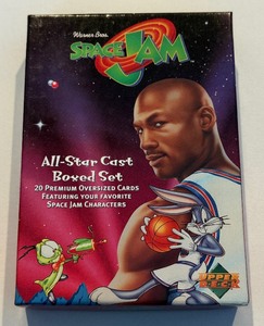 lot 34A image: Michael Jordan Space Jam All-Star Cast Boxed Basketball Card Set 1996 Upper Deck Warner Brothers