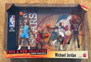lot 83 image: Michael Jordan 1999-2000 Season Super Stars Then and Now Collection 3 Basketball Figure Set