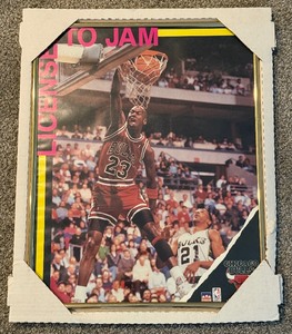 lot 89 image: Michael Jordan License to Jam Framed Posted