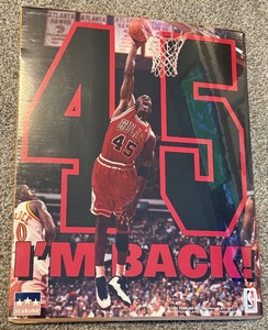 lot 97 image: Michael Jordan Im Back Basketball Poster