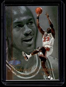 lot 12A image: Michael Jordan 1998 Flair Showcase Showtime Sec 2 Row 3 Seat 1 Basketball Card