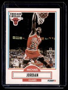 lot 18A image: Michael Jordan 1990 Fleer #26 Basketball Card