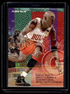 lot 37A image: Michael Jordan 1995-96 Fleer #22 Basketball Card