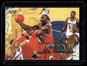 lot 38A image: Michael Jordan 1997-98 Fleer Gold #23 Basketball Card