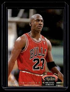 lot 43A image: Michael Jordan Members Choice 1993 Topps Stadium Club #210 Basketball Card
