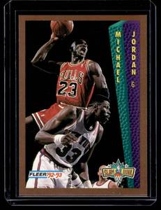 lot 56A image: Michael Jordan 1992-93 Fleer Slam Dunk #273 Basketball Card