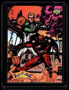 lot 80A image: Michael Jordan Agent 23 Fanimation w Larry Bird 1992-93 Upper Deck #50 Basketball Card