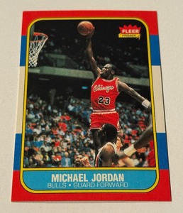 lot 35B image: REPRINT - Michael Jordan RC 1986 Fleer #57 Rookie Basketball Card - REPRINT