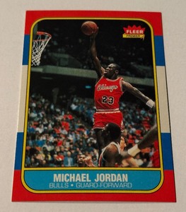 lot 65B image: REPRINT - Michael Jordan RC 1986 Fleer #57 Rookie Basketball Card - REPRINT