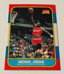 lot 75B image: REPRINT - Michael Jordan RC 1986 Fleer #57 Rookie Basketball Card - REPRINT