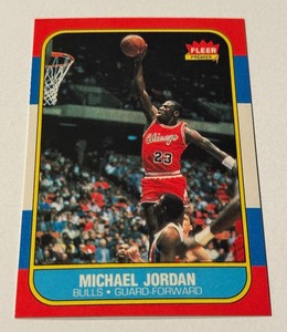 lot 85B image: REPRINT - Michael Jordan RC 1986 Fleer #57 Rookie Basketball Card - REPRINT