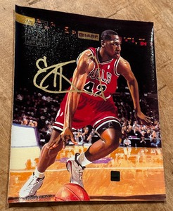 lot 89A image: Elton Brand Signed Topps Reserve Canvas Basketball Card