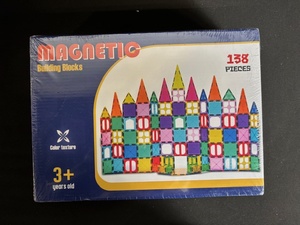 lot 7 image: Ryoichi Magnetic Tiles 138-Piece Building Set - Ages 3