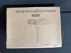 lot 28 image: 4x HMD Decor Solar Spotlights Outdoor