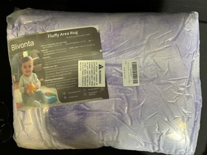 lot 57 image: Blivonta Purple Fluffy Area Rug - Baby Nursery Decor