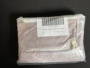 lot 64 image: Genuine Leather Crossbody Bag Brown