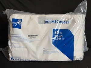 lot 75 image: Medline Ultrasorbs 30x36 in Pad - 25 per Pack