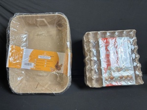 lot 85 image: Peking Order Egg Trays 20-pack - Disposable Chicken Nesting Boxes 6-pack