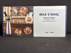 lot 98 image: OSJ COOK Thermo Whip Stainless Steel Cream Dispenser