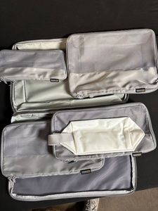 lot 116 image: 6-Piece Gray Travel Organizer Pouch Set
