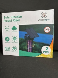 lot 149 image: 2x Pest Sniper Solar Garden Insect Killer Defender - 5W, 2-Pack
