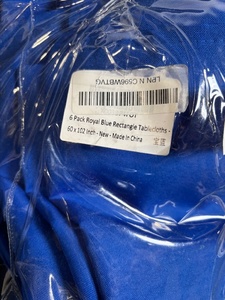 lot 153 image: 6x Royal Blue Rectangle Tablecloths - 60x102 Inches