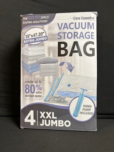 lot 164 image: Cozy Essential Vacuum Storage Bags - 4 XXL Jumbo 35 x 47.2 in (Lot of 4)