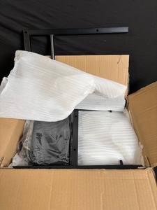 lot 169 image: Mobile Utility Cart with Cabinet and Wire Shelves - Black Steel Rolling Work Table