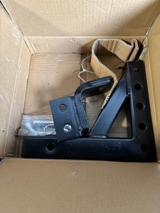 lot 176 image: Hitow MFG Adjustable Ball Mount - Black Trailer Hitch Bracket with Hardware
