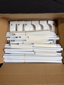 lot 177 image: White Plastic Tubes & Brackets Set - Assembly Parts Lot