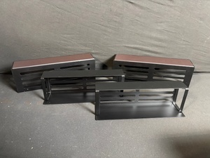 lot 182 image: Spice Organizer Rack - Black Metal with Brown Top (Lot of 3)