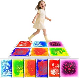 lot 4 image: 6-Piece Liquid Sensory Tile Set - Kids Floor Mat (6PTILC01)