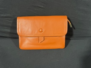 lot 64 image: Genuine Leather Crossbody Bag Brown
