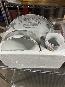 lot 82 image: Harry Potter Marauders Map 4-Piece Porcelain Dinner Set