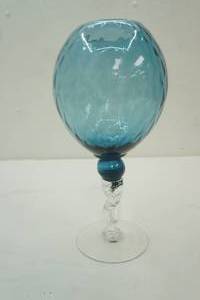 lot 139 image: Vintage Blue Empoli Optic art vase 12
