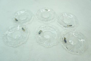 lot 163 image: Bohemia lead crystal glass plates , set 0f 6