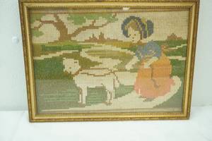 lot 253 image: Antique Needlepoint 15x11.