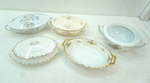 lot 288 image: VintageAntique Covered Casserole China Dishes