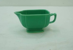 lot 305 image: Vintage Homer Laughlin Riviera Ware green Jade Creamer, 6.5 x3.5 x 3.5