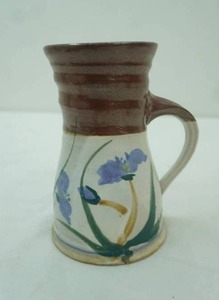 lot 322 image: Hand Thrown Pottery  Mug, with floral design , 7