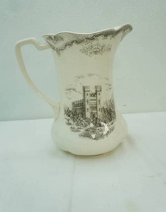 lot 421 image: Johnson Brothers Old Britain Castles Pitchers Featuring Brown Transferware. 10x6x10