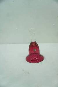 lot 603 image: Handmade Red Glass Bell. Niagara Falls Canada