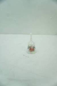 lot 612 image: Vintage Fenton Hand-Painted Satin or Opaline Glass Bell